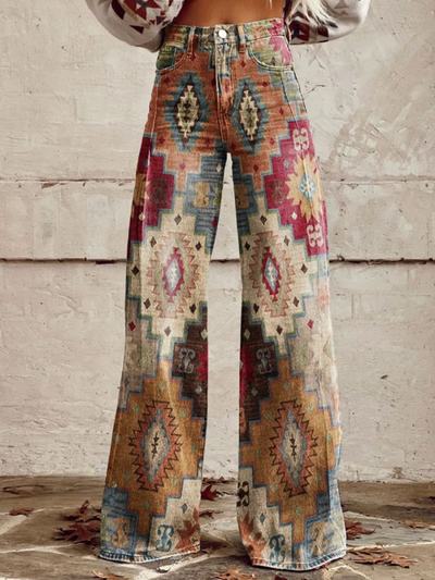 Pantaloni Flared Vintage Nomad Mosaic