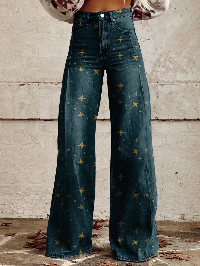 Pantaloni Flared Vintage Notte Cosmica