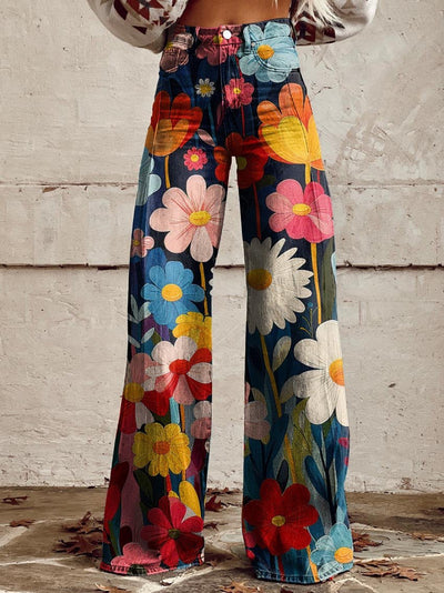 Pantaloni Svasati Vintage Bloomscape